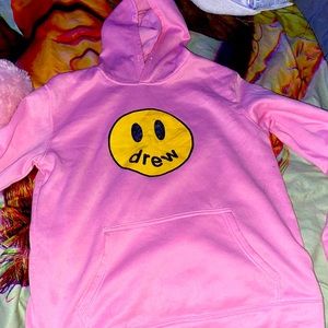 Justin Bieber pink Drew sweatshirt
